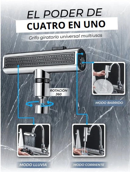 🔄GRIFO 360° MULTIFUNCIONAL DE LUJO 4 EN 1🚿