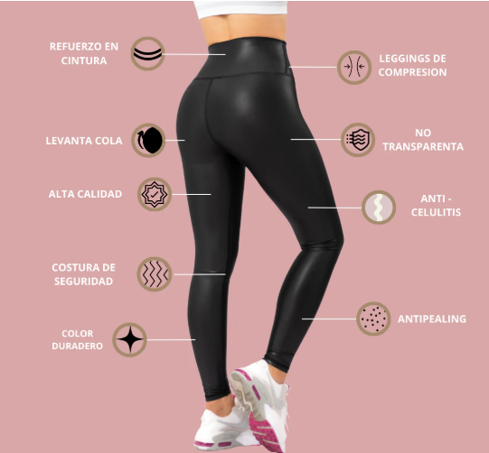 👖 LEGGINGS ULTRALIFT EFECTO CUERO PUSH UP❤️🔥