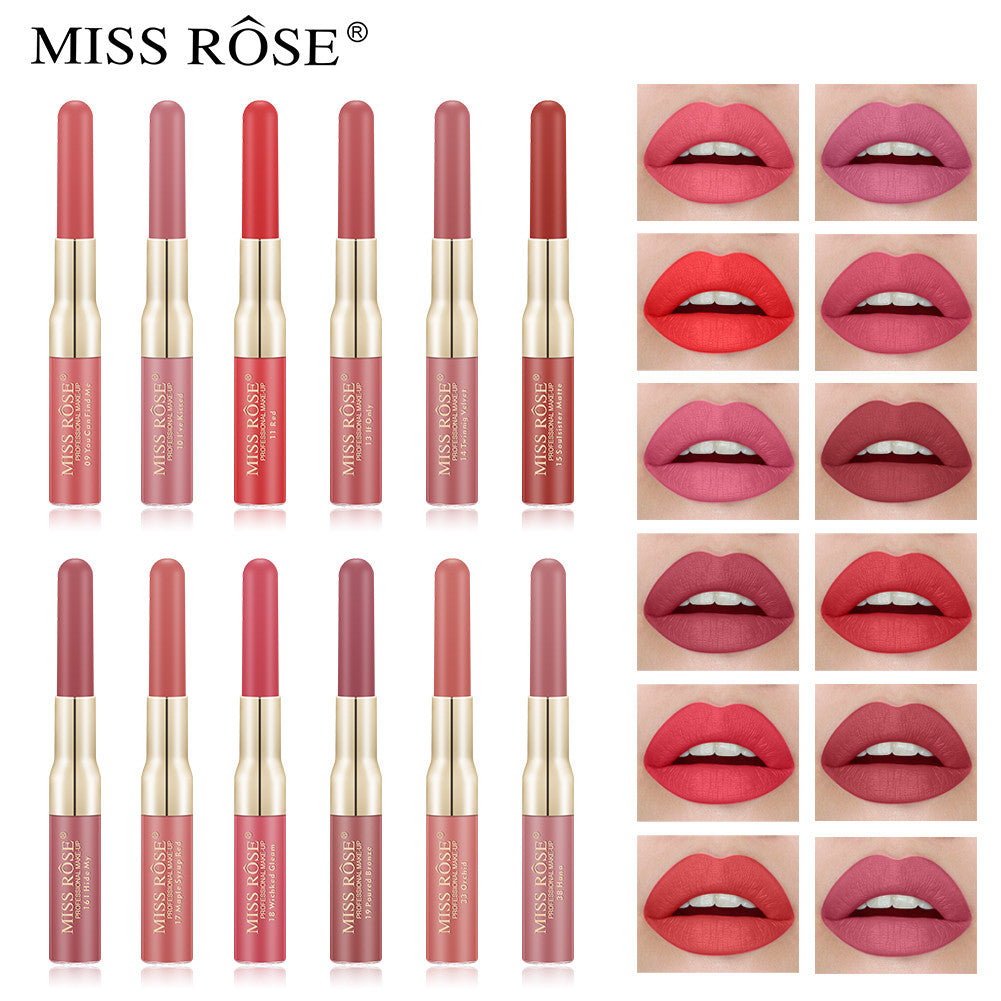 💄Labial Doble Miss Rose💗 Biotez X6