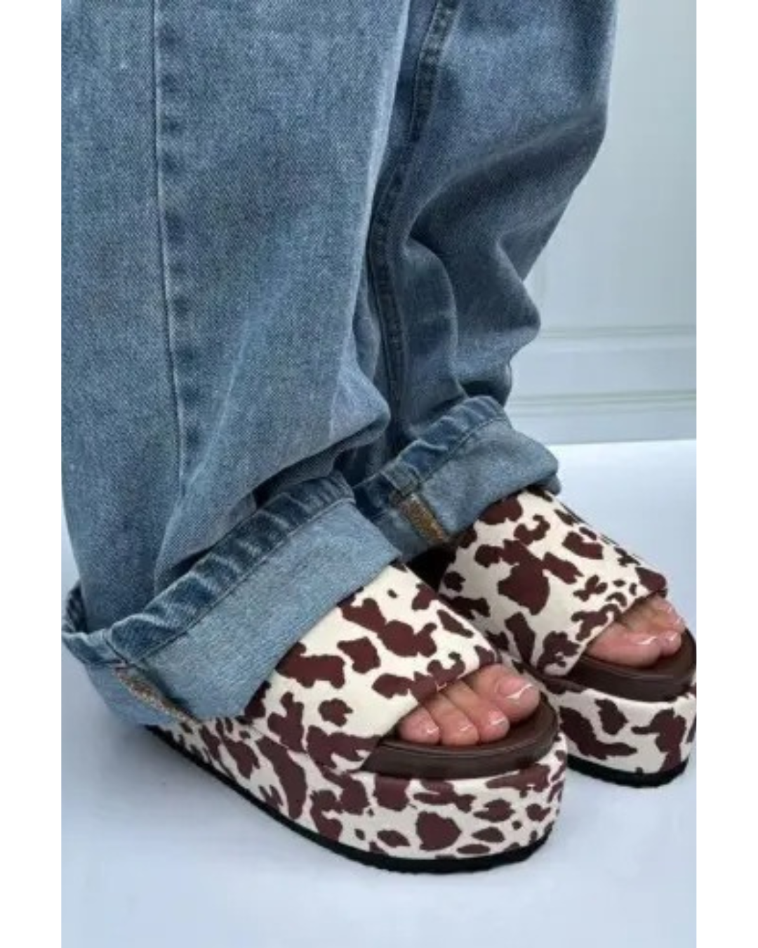 🤎SANDALIAS PLATAFORMA SORELLA ANIMAL PRINT🤎