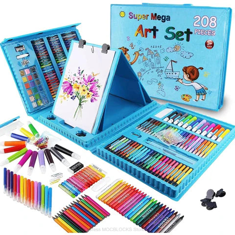 🎨KIT DE ARTE DE 208 PIEZAS PARA NIÑO Y NIÑA🪅