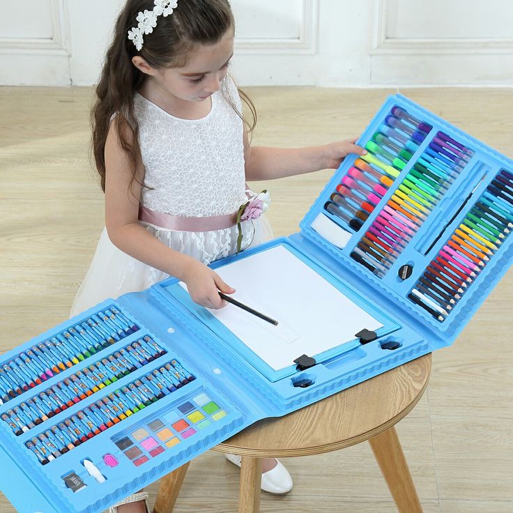 🎨KIT DE ARTE DE 208 PIEZAS PARA NIÑO Y NIÑA🪅