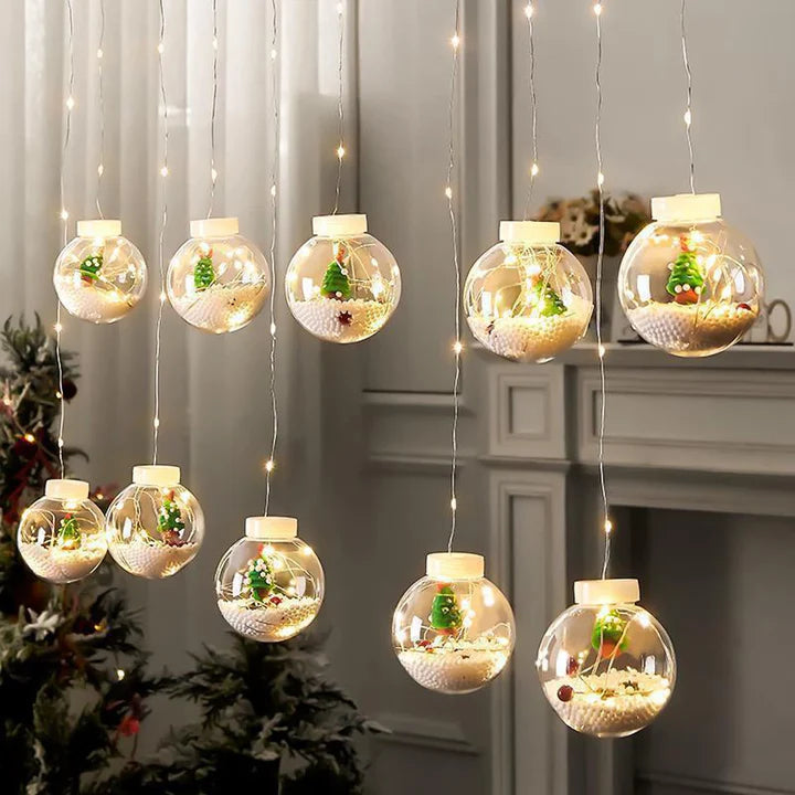 🔥OFERTA EXCLUSIVA☃️CORTINA DE NAVIDAD🎅🏻 ESFERAS DE LUZ LED✨