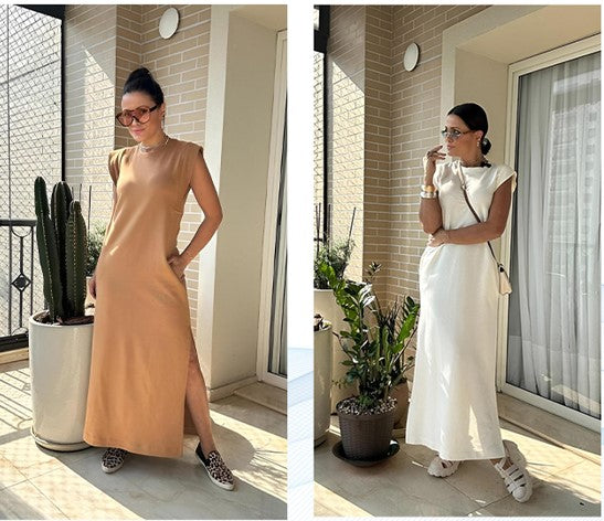 💎VESTIDO LARGO FIORELLA- TELA ITALIANA💎