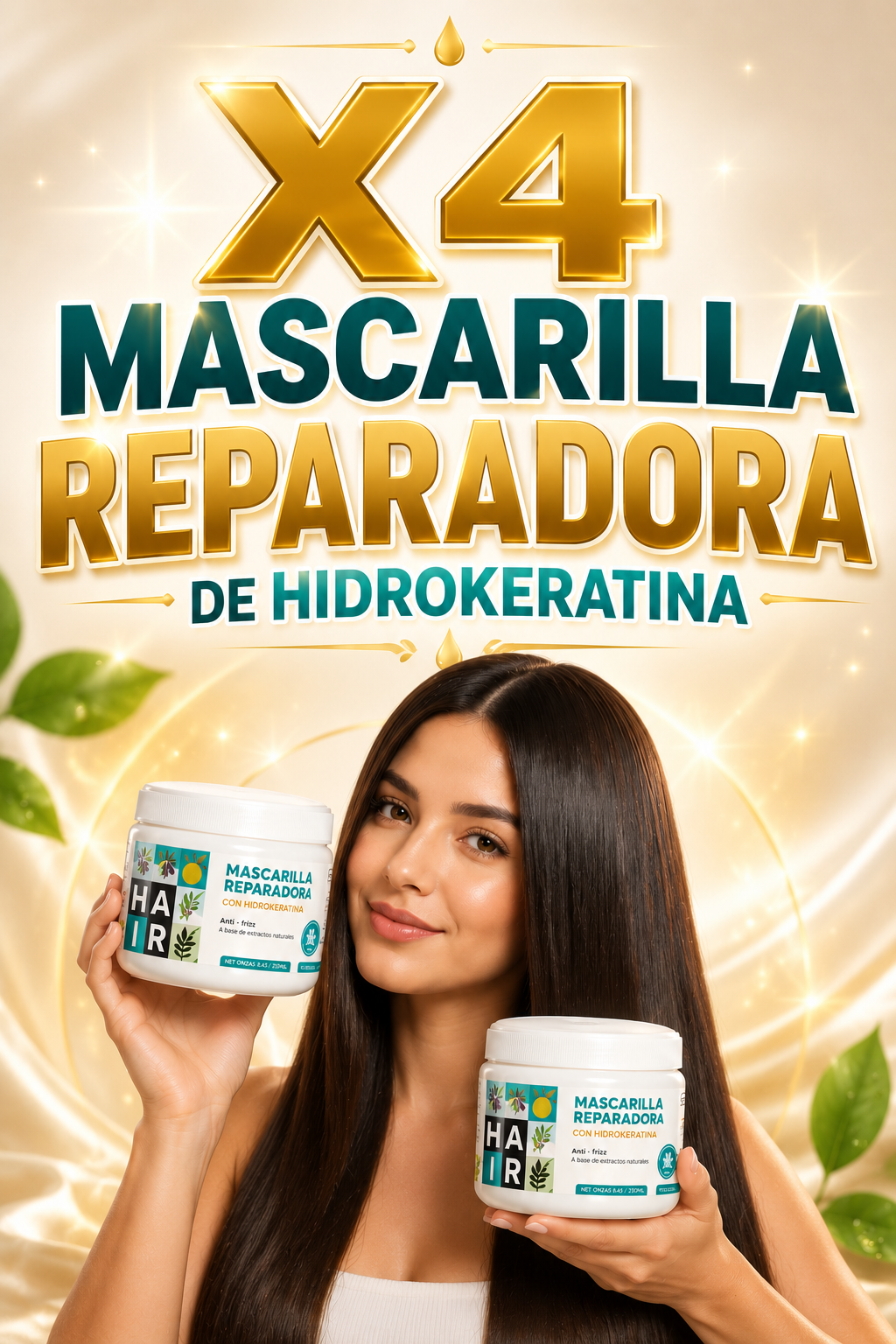 ⭐X4 MASCARILLA REPARADORA DE HIDROKERATINA⭐